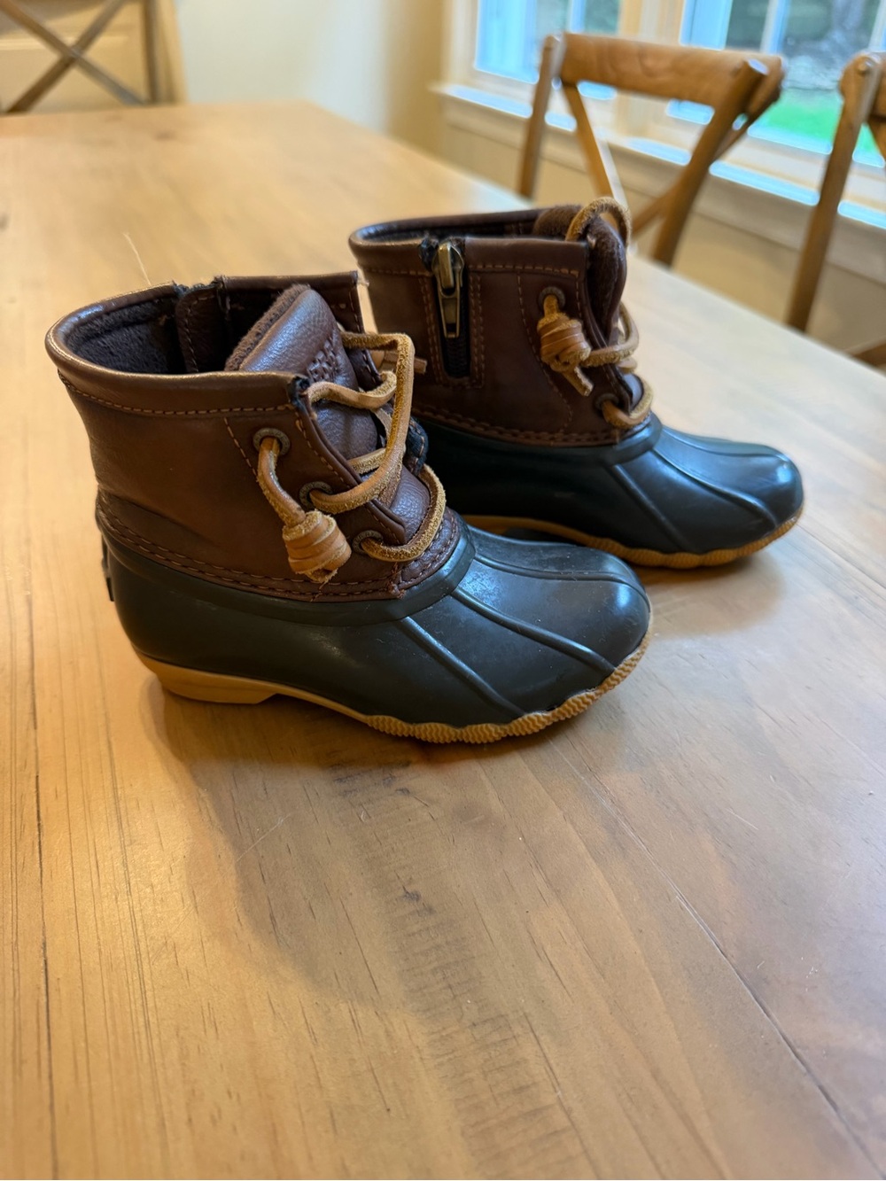 Sperry Toddler Saltwater Duck Boots Size 7